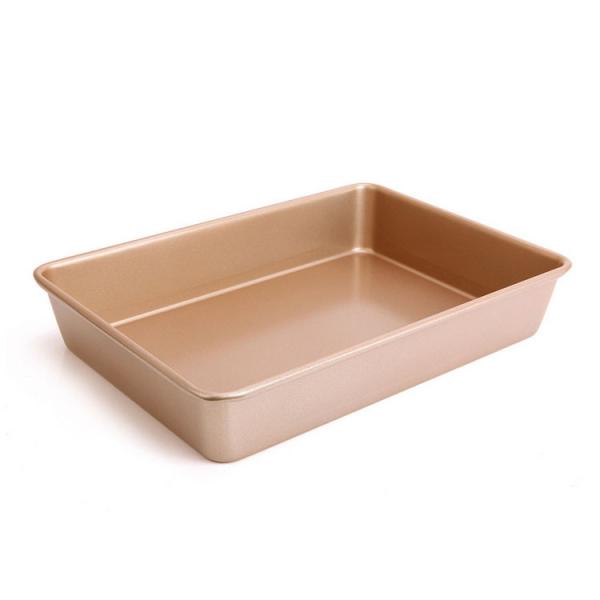 Gold coating 13 inch non-stick deepened rectangular baking pan cake pan bread tin Europe bakeware