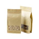 100% recycled kraft paper k bags with clear window/coffee bean flower seeds