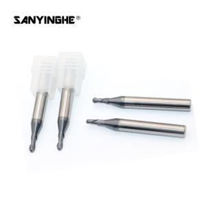 Wholesale HRC68 Solid Carbide End Mills Ballnose Cutter 2 Flute Round Nose End Mill CNC Milling Cutter For Stainless Steel from china suppliers