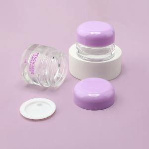 Wholesale Luxury Glass Cream Jars Set Transparent Round 5g 10g Empty Lip Treatment Balm Glass Jar from china suppliers