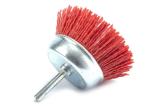 75mm Grey Abrasive Cup Nylon Drill Brush with Shank Grit 240 for Removal Rust