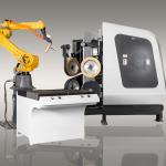Robotic Cell Metal Deburring Machine For Belt Polishing Door Handle