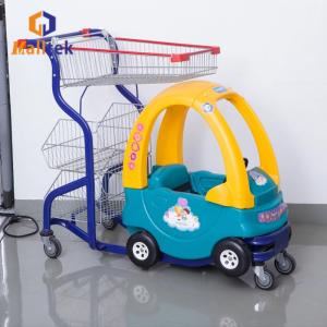 Wholesale Plastic Children Supermarket Shopping Trolley Colourful With Basket from china suppliers