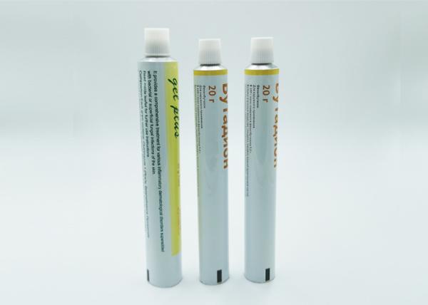 Cylindrical Soft Aluminium Tube Packaging Non Toxic Hygienic For Pharmacy