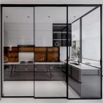 Double Glazed Aluminum Framed Sliding Door For Kitchen Room