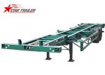 20ft Skeletal Trailer Chassis Sea Container Semi Trailer , Fuwa Axle Brand