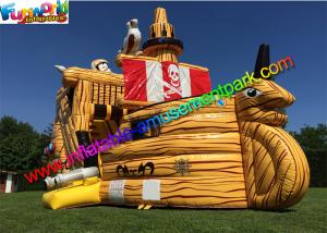Wholesale 0.55mm Pvc Giant Inflatable Pirate Slide Cute Clown Attractive Inflatable Boat For Kids from china suppliers