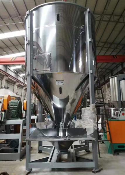 Industrial Stainless Steel Plastic Pellets Vertical Plastic Color Mixer CE