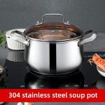 Factory Kitchen 304 Stainless Steel Steamer Pot Soup Pot Milk Pot Cooking Ware