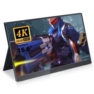 Wholesale 100% Color Gamut Touch 4K Portable External Monitor 15.6 Inch Built in Battery 10000mAh 600 Brightness from china suppliers