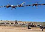 Industrial Security Hot Dipped Steel Barbed Wire Heavy Duty Great Protection