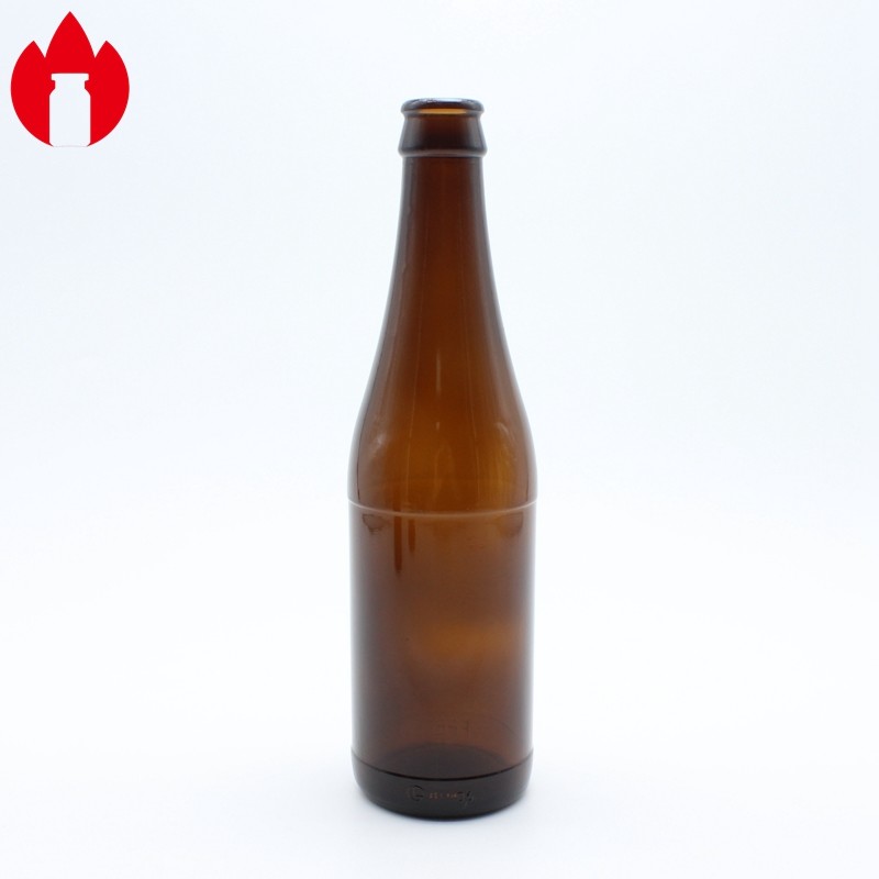 Amber Soda Lime Glass Beer Bottle 330ml Amber Color