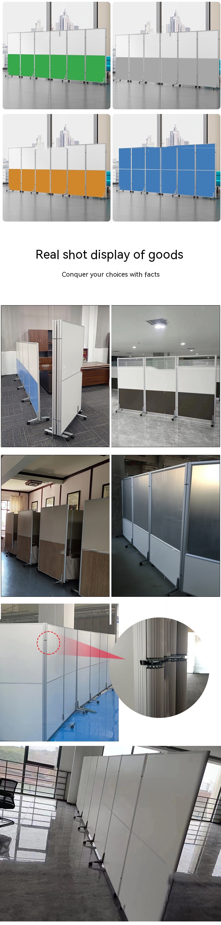 Park Functionality Wear-Resistant Folding Sliding Partition Wall for Customized Office