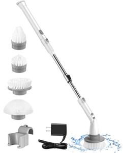 Wholesale 25/41/47 Inch Extendable Handle Electric Spin Scrubber , Cordless Cleaning Brush from china suppliers