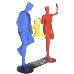 Fiberglass Abstract Garden Sculptures A Whole Family Outdoor Painted