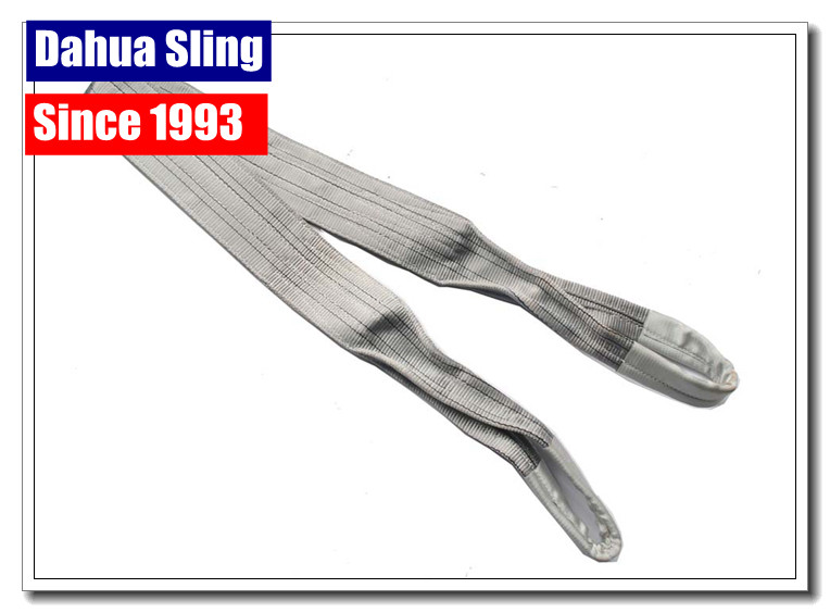 Heavy Duty Grey Flat Lifting Slings For Cargo 4000kg ISO4878 Standard