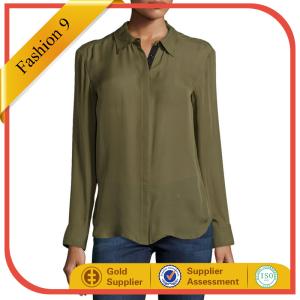 Wholesale Chiffon Button-Down Blouse from china suppliers