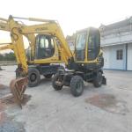 Used Hyundai Digger R60W Secondhand 6ton Wheel digging Excavator