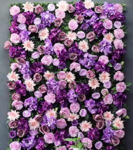 China Polyethylene Rose Artificial Flower Wall Panels Wedding Ceremony on sale