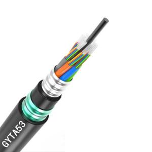 Wholesale 12 Core Armored Outdoor Fiber Optic Cable GYTA53 MDPE / HDPE Double Sheath from china suppliers