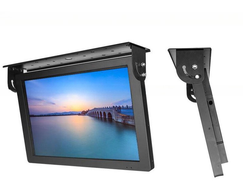 Metal Housing 18.5 Inch Coach Metro Bus Monitor LCD Media Display With Wide Voltage DC 12V 24V