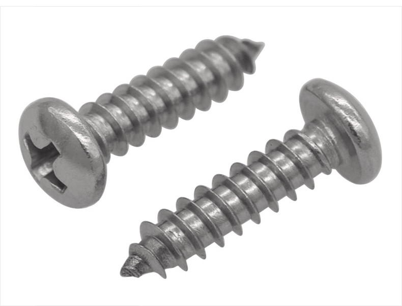 18-8 Stainless Steel Phillips Drive Oval Head Self-Tapping Screws Round Head Pointed Screws