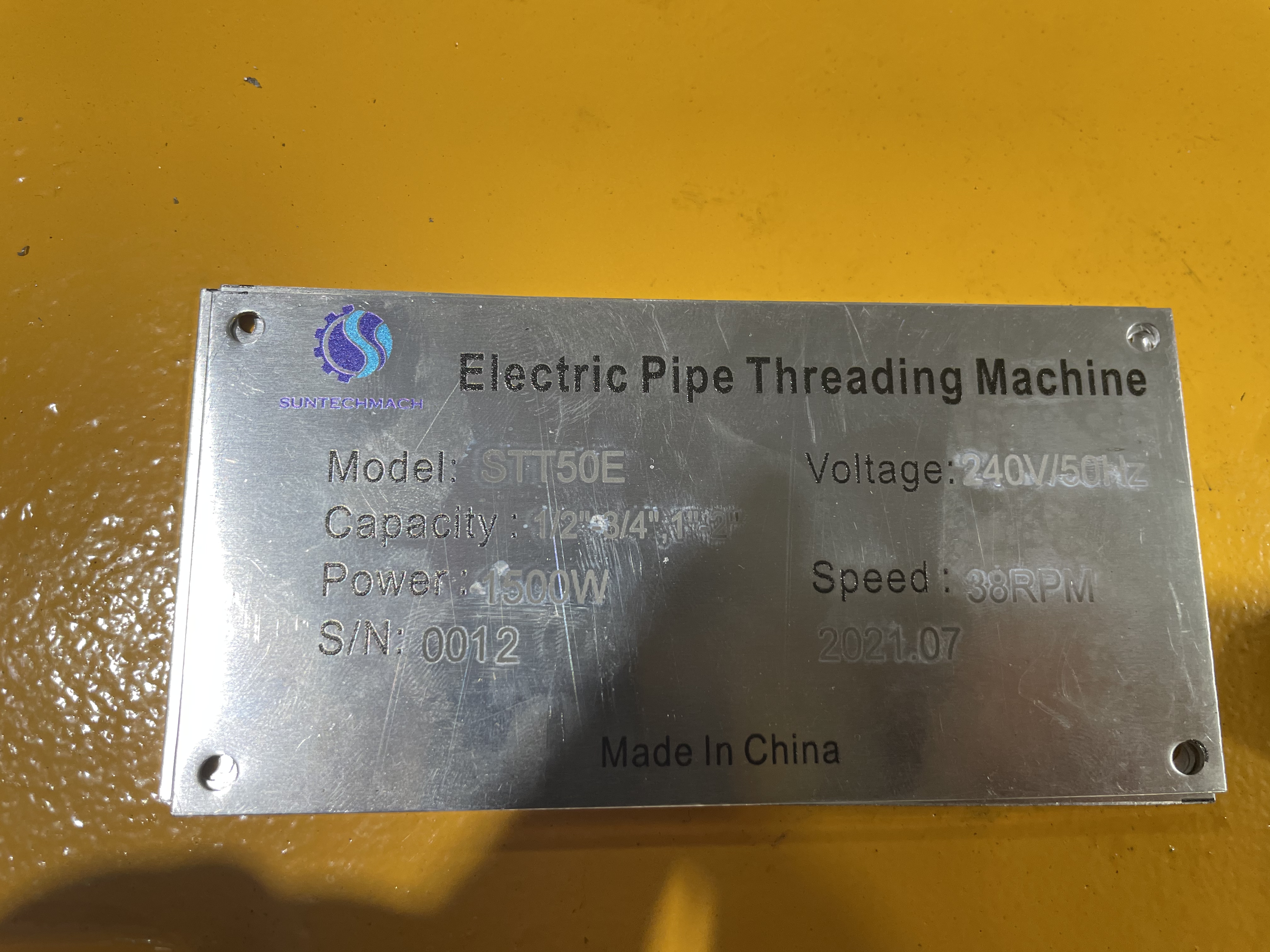 BSPT NPT Electric 2" Stainless Steel Pipe Threader 38rpm Speed Heavy Duty Product