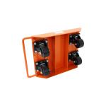 Orange 1000kg Steerable Shifting Skate SC104 OEM Metal Fabrication
