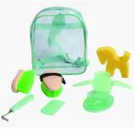 Colorful Green Horse Grooming Kit , 20*8*18 cm Full Grooming Kit For Horses