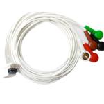 Mortara H3 5 Leads Holter ECG Cable White TPU Jacket 0.9m GB/T18830 Standard