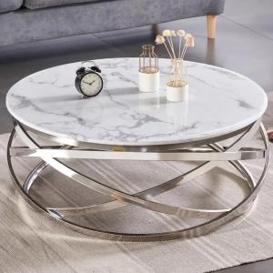 Wholesale Light Luxury Stainless Steel Hotel Lobby Circular Coffee Table from china suppliers