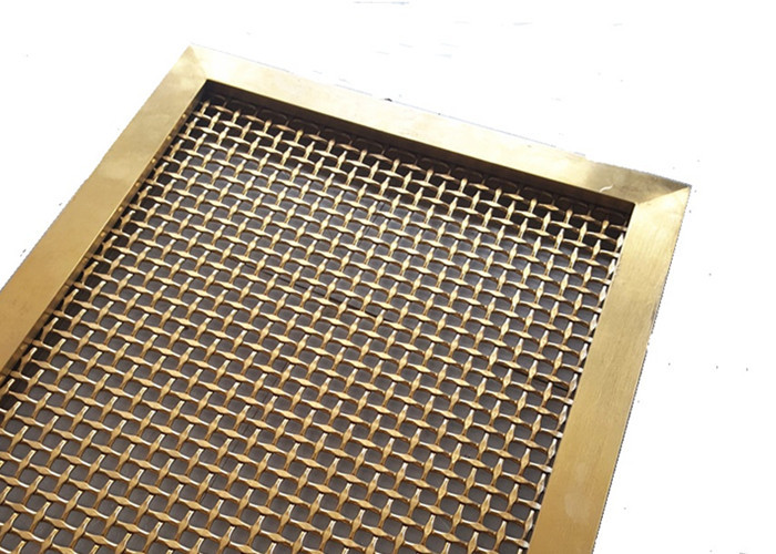 Custom Frame Design Stainless Steel Interior Partition With Rigid Weave Mesh