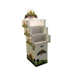 Potato Chip Display Rack 3 Tiered Food Display Cardboard Floor Displays