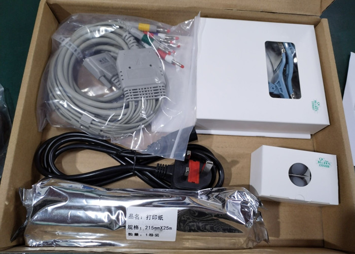 7" 12 Channel ECG Machine EKG Electrocardiograph Cardiac Monitoring Manual Auto Working Modes