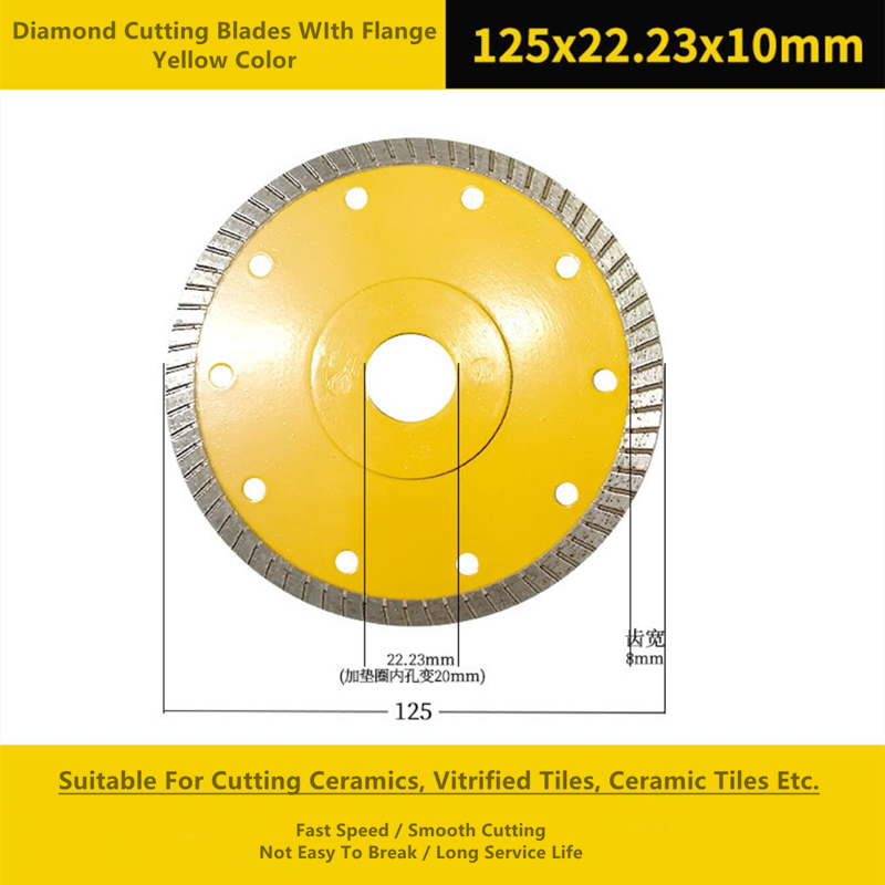 Hot Pressed Diamond Cut Circular Saw Blade , Red Turbo Diamond Cutting Blades