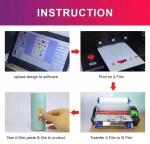 30cm 60cm DTF UV Film PET Transfer Paper Cold Peeling Transparent AB Film