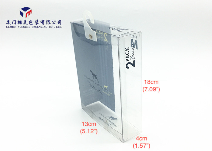 PET Plastic Box Rectangle Shape Customized Printing Plastic Box For Underwear
