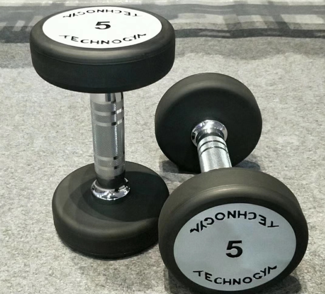 Freeman Fitness Equipment Free Weight Training Round Rubber Dumbbell Fitness