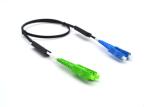 FTTH Fiber Optic Drop Cable , GJYXCH Outdoor Optical Fiber Cable Black Color