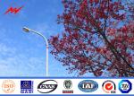 Q235 Cross Arm 12m Street Light Poles , Octagonal Light Pole