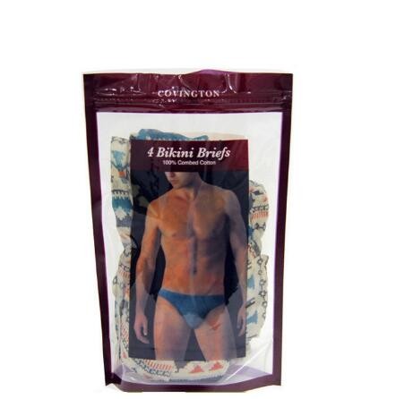 Custom Design Stand Up k Plastic Underwear Packing Bag With Logo