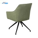 Modern Upholstered Leather Dining Room Chairs Armless With Metal Legs Dc-7522