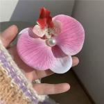 Hot Selling Artificial Floral Orchid Hairpins Flower Hair Clip Seaside Vacation