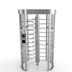 High Speed Full Height Turnstile Servo Motor Access Control Round Shape