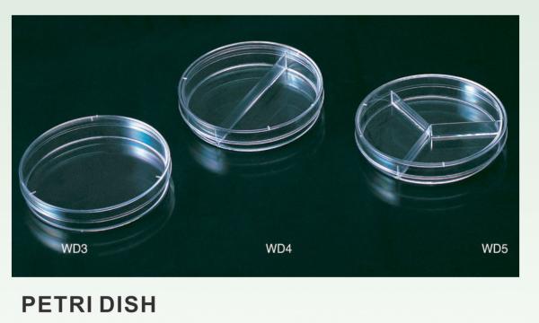 Plastic Sterile Disposable Petri Dishes 90mm , Round Shape Disposable Petri