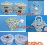 Stiffened Cotton Crochet Small Decorative Lace Doily Bowl Basket Handicraft