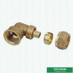 Male Threaded Elbow Pex Brass Fittings Brass Color Customized Logo Screw