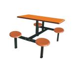 Backrest Seat Table Foldable Stainless Steel Office Furniture Restaurant Canteen