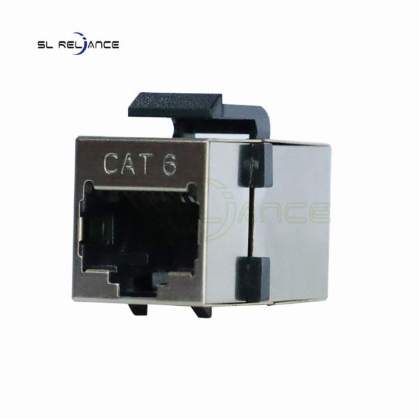 Female To Female Shielded CAT6 RJ45 Keystone Jack Inline Coupler 180 Degree