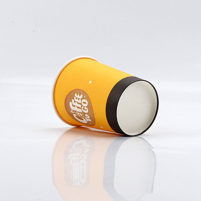 Printing Single Wall Paper Cups Customized Hot Coffee Paper Cup With Lid